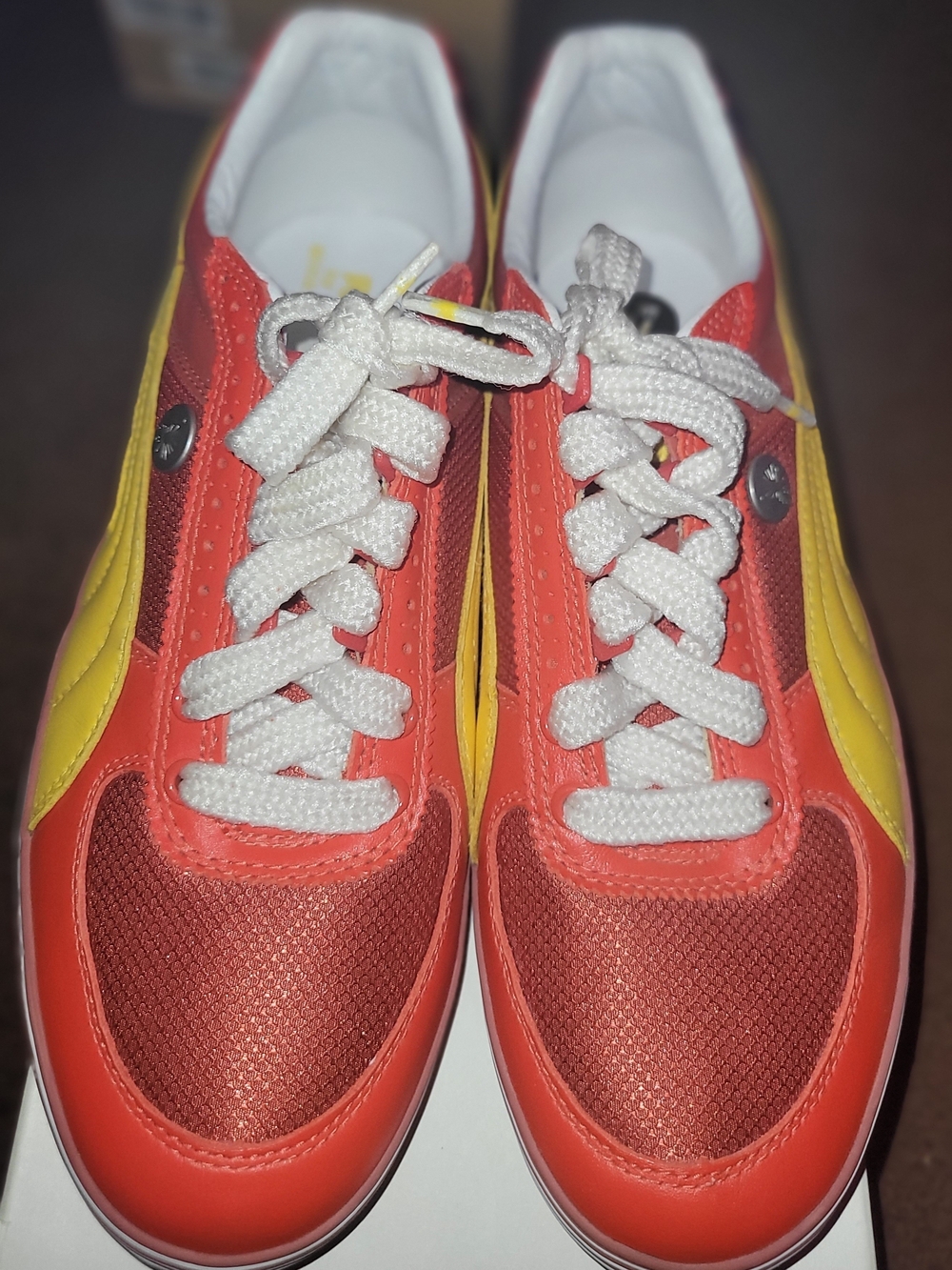 Puma & Mihara Yasuhiro MY-24 RED AND YELLOW LEATHER SNEAKER  Sz 11